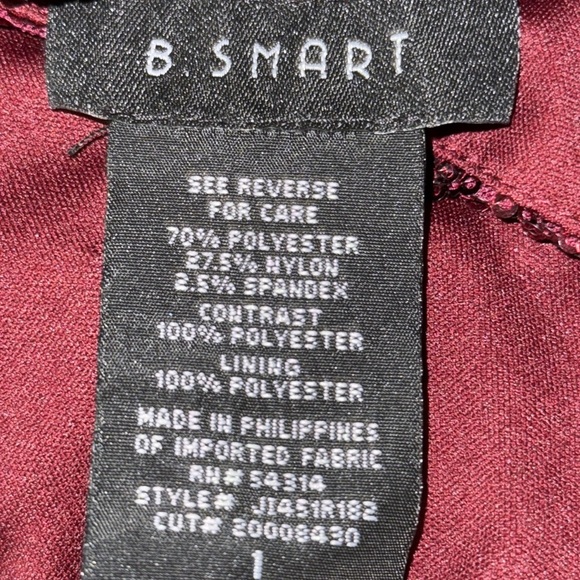 B Smart Sparkly Red Asymmetrical Mini - Picture 8 of 8